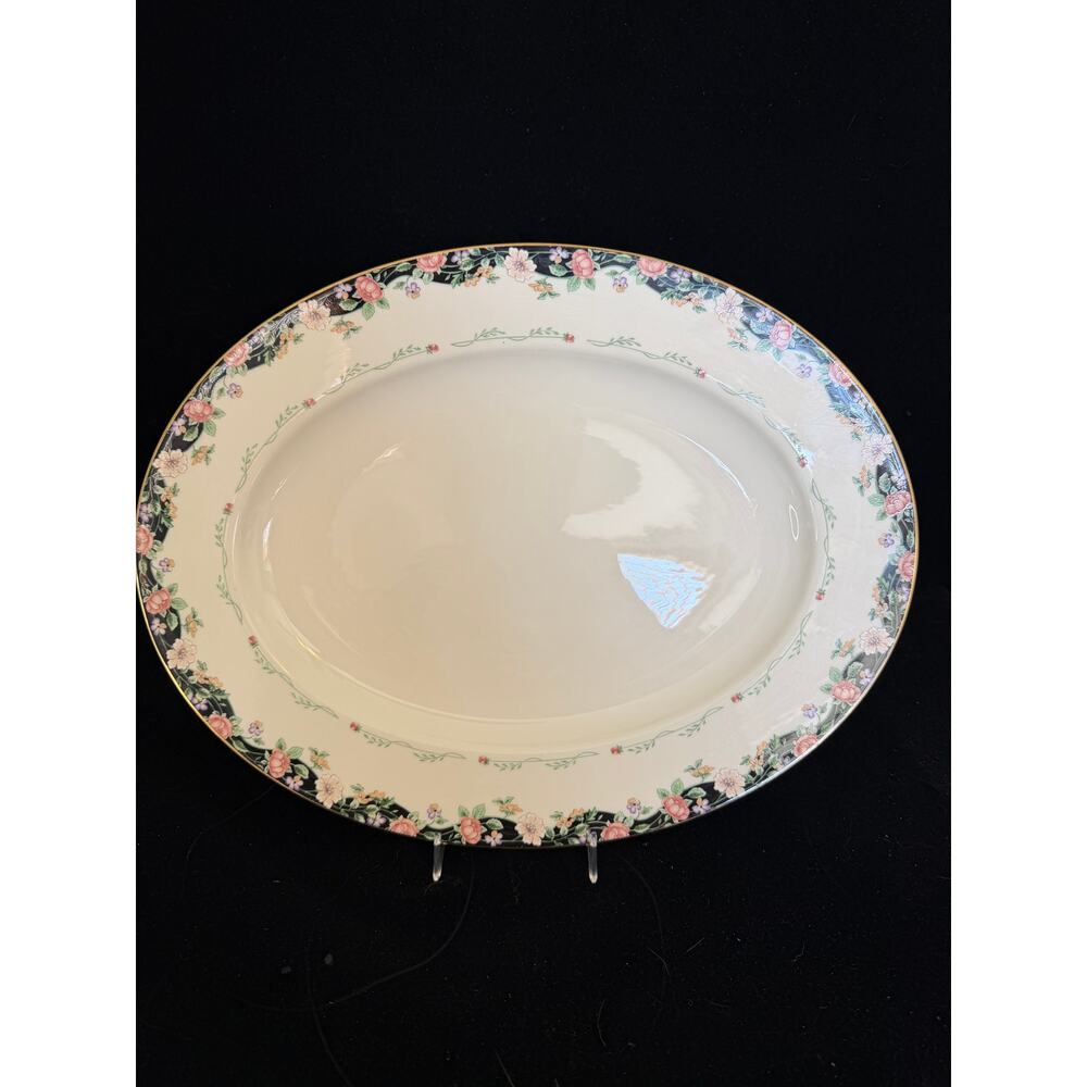Lenox Prairie Blossoms 16” Oval Serving Platter  Floral USA